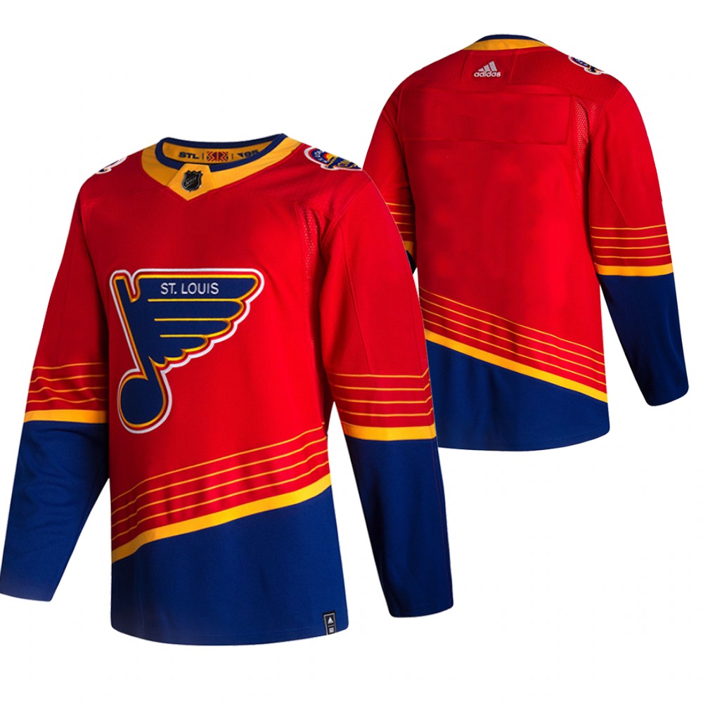 2021 Adidias St. Louis Blues Blank Red Men  Reverse Retro Alternate NHL Jersey->st.louis blues->NHL Jersey